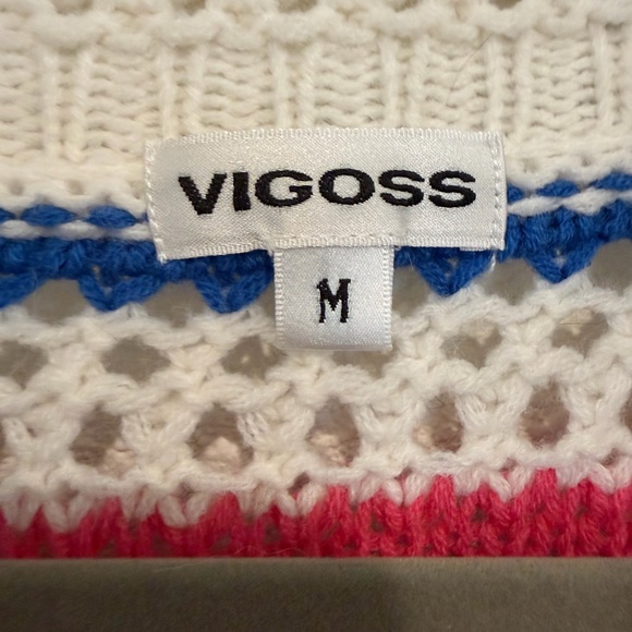 Vigoss Multicolor Striped V-Neck Sweater - Picture 2 of 8